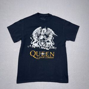 Queen + Adam Lambert T-Shirt Medium 2019 Band‎ Tee Concert Tour Graphic Black